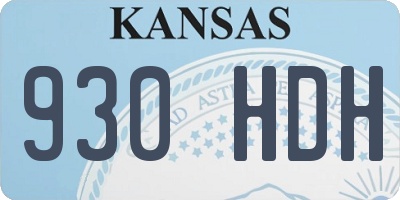 KS license plate 930HDH