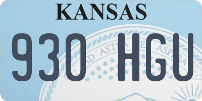 KS license plate 930HGU