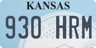 KS license plate 930HRM