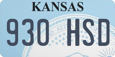 KS license plate 930HSD