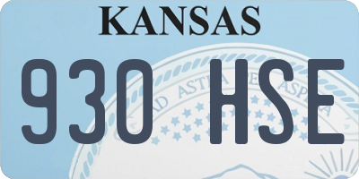 KS license plate 930HSE