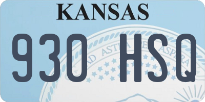 KS license plate 930HSQ
