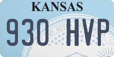 KS license plate 930HVP