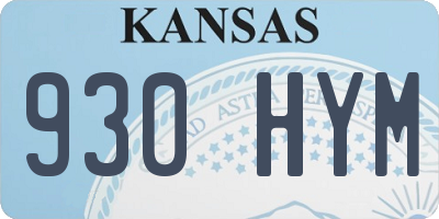 KS license plate 930HYM