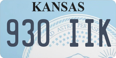 KS license plate 930IIK
