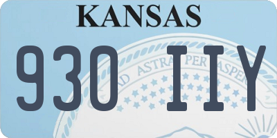 KS license plate 930IIY