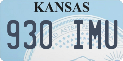 KS license plate 930IMU