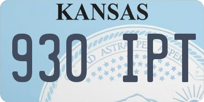KS license plate 930IPT