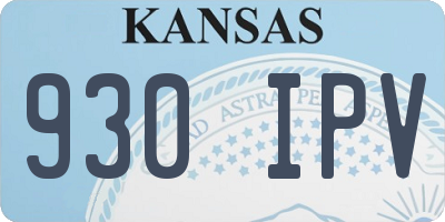 KS license plate 930IPV