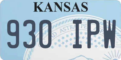KS license plate 930IPW