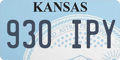 KS license plate 930IPY