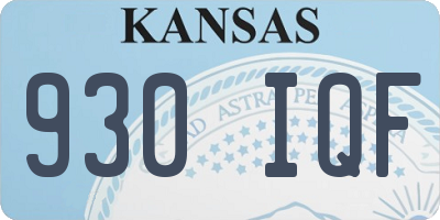 KS license plate 930IQF