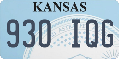 KS license plate 930IQG