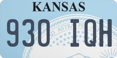 KS license plate 930IQH