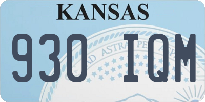 KS license plate 930IQM