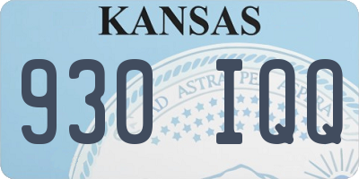 KS license plate 930IQQ