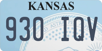 KS license plate 930IQV
