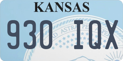 KS license plate 930IQX