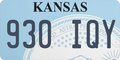 KS license plate 930IQY