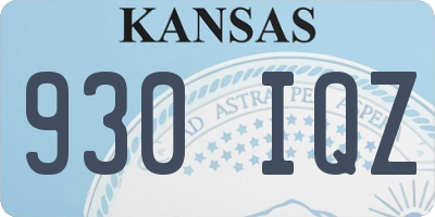 KS license plate 930IQZ