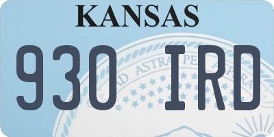 KS license plate 930IRD