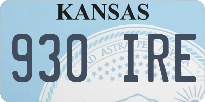 KS license plate 930IRE