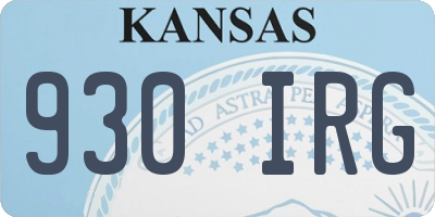 KS license plate 930IRG
