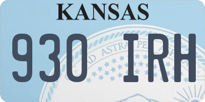 KS license plate 930IRH