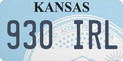 KS license plate 930IRL