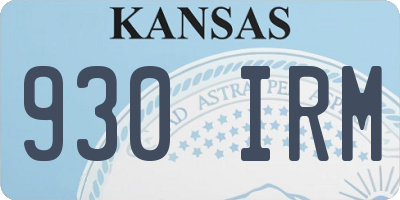 KS license plate 930IRM