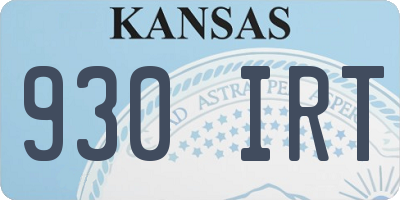KS license plate 930IRT