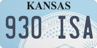 KS license plate 930ISA