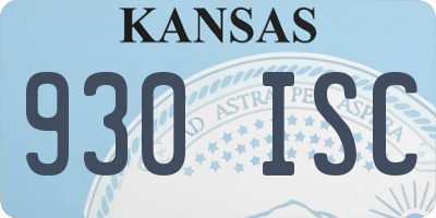 KS license plate 930ISC