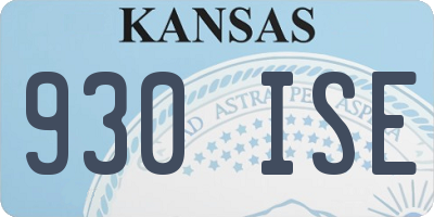 KS license plate 930ISE