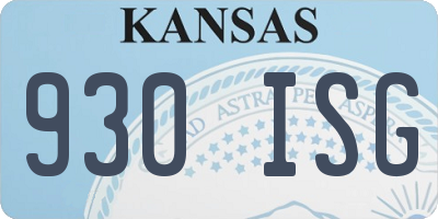KS license plate 930ISG