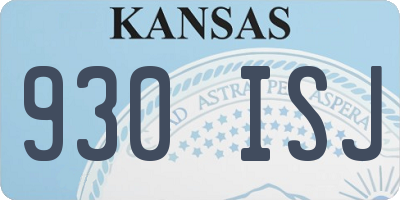 KS license plate 930ISJ