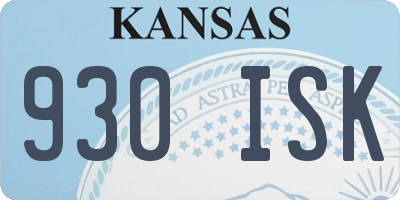 KS license plate 930ISK