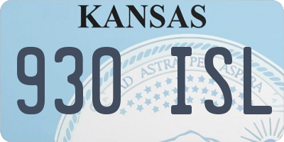KS license plate 930ISL
