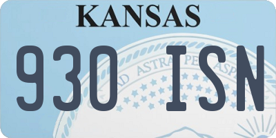 KS license plate 930ISN
