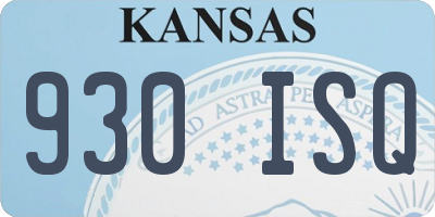 KS license plate 930ISQ