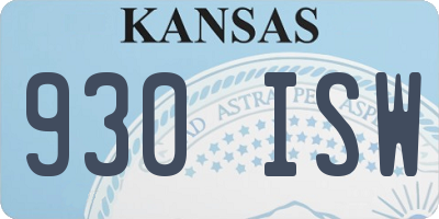 KS license plate 930ISW