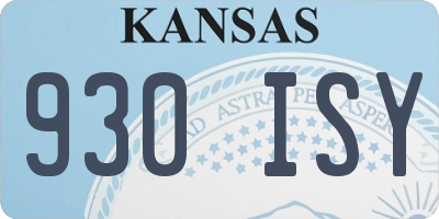 KS license plate 930ISY