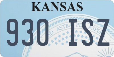 KS license plate 930ISZ
