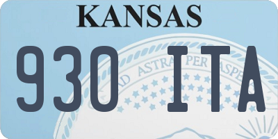 KS license plate 930ITA