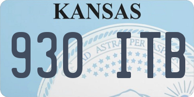 KS license plate 930ITB