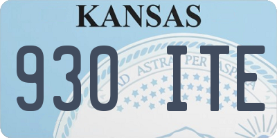 KS license plate 930ITE