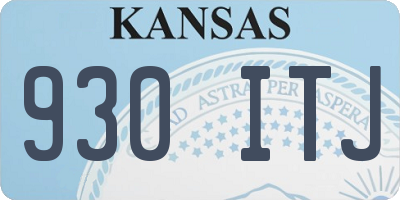 KS license plate 930ITJ