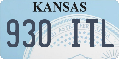 KS license plate 930ITL