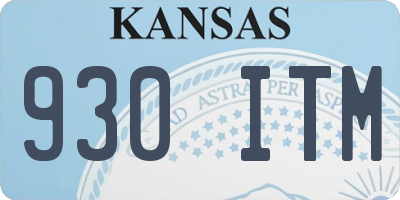 KS license plate 930ITM