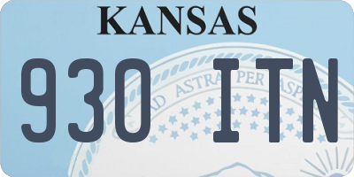 KS license plate 930ITN